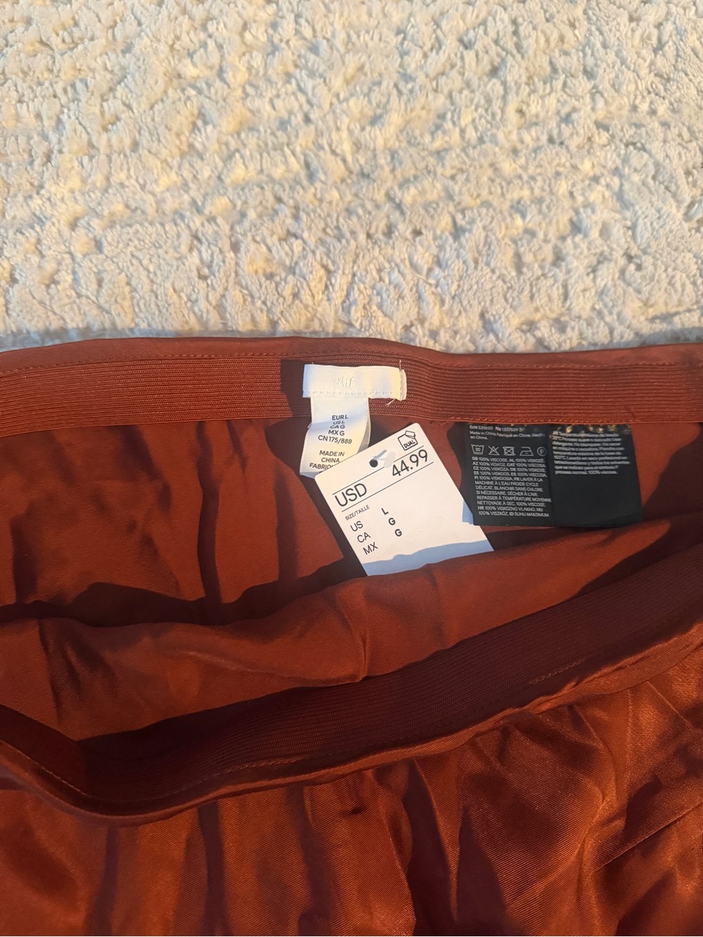 H&M Asymmetrical Rust-Brown Midi Skirt - Picture 4 of 5